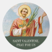 Sticker Rond Prière catholique Saint-Valentin (Devant)