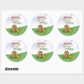 Sticker Rond Prière de sérénité : Réadaptation et (Feuille)