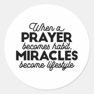 Sticker Rond Prière et miracles
