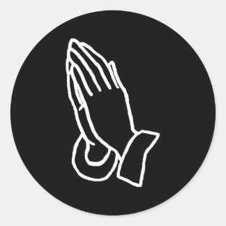 Sticker Rond Prière mains