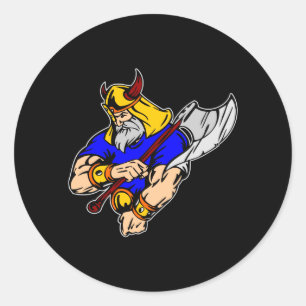 Sticker Rond Prière noire de Viking