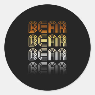 Sticker Rond Prière rétro de l'ours