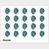 Sticker Rond Prière violette Vierge Marie (Feuille)