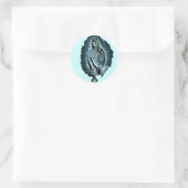 Sticker Rond Prière violette Vierge Marie (Sac)