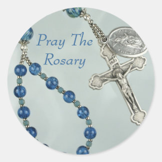 Sticker Rond Priez Le Rosaire