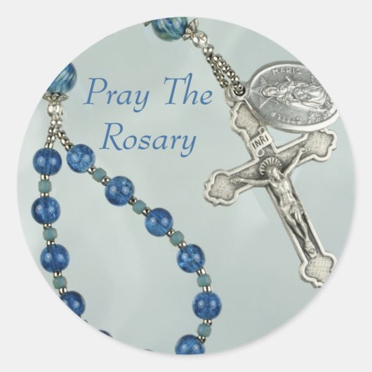 Sticker Rond Priez Le Rosaire (Devant)