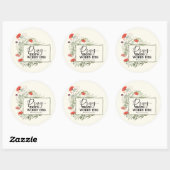 Sticker Rond Priez Plus Inquiète Moins Inspirationnelle Citatio (Feuille)