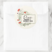 Sticker Rond Priez Plus Inquiète Moins Inspirationnelle Citatio (Sac)