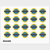 Sticker Rond Priez Pour L'Autocollant Rond Classique Ukraine (Feuille)