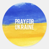 Sticker Rond Priez pour l'Autocollant rond ukrainien (Devant)