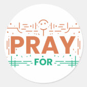Sticker Rond Priez Pour L'Humanité (Devant)