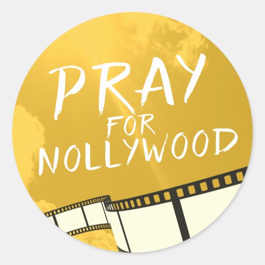Sticker Rond Priez pour Nollywood (Devant)