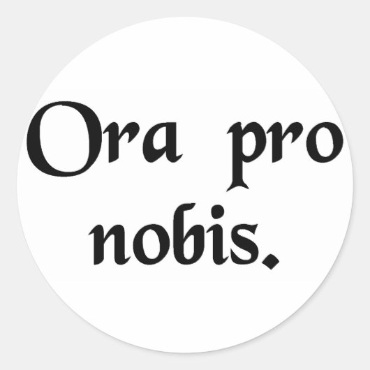 Sticker Rond Priez pour nous. (Devant)