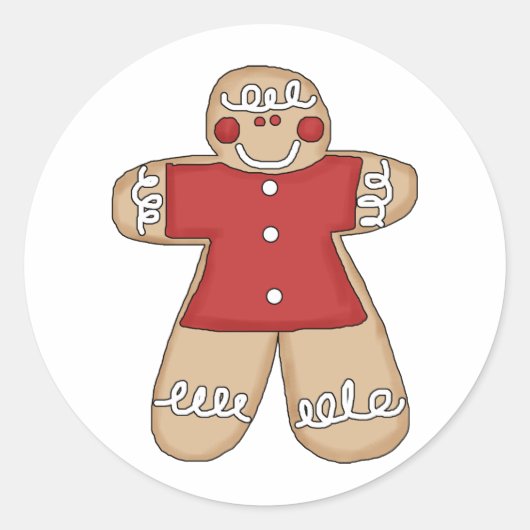 Sticker Rond Prim Gingerbread Noël Cookie (Devant)