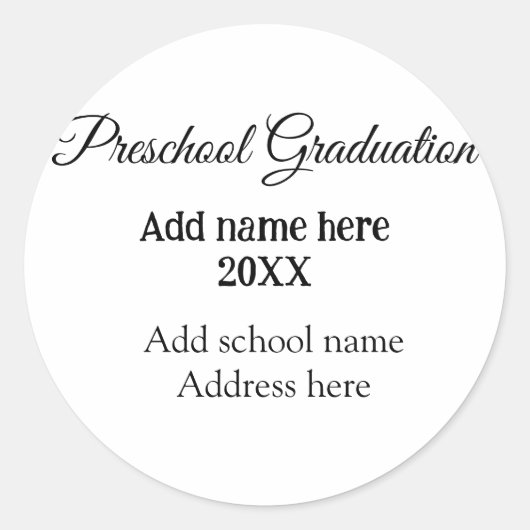 Sticker Rond Primaire ajouter le nom de l'école nom de l'adress (Devant)
