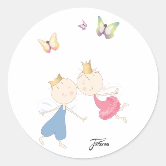 Sticker Rond Primus & Prisma kissing (Devant)
