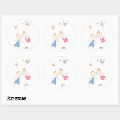 Sticker Rond Primus & Prisma kissing (Feuille)