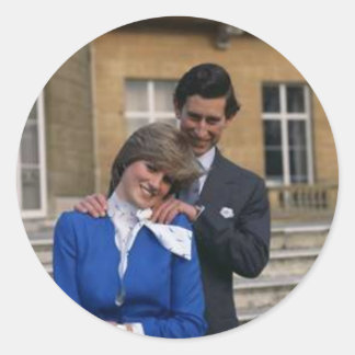 Sticker Rond Prince Charles et Princesse Diana