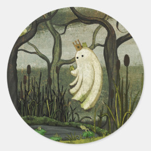 Sticker Rond Prince de grenouille