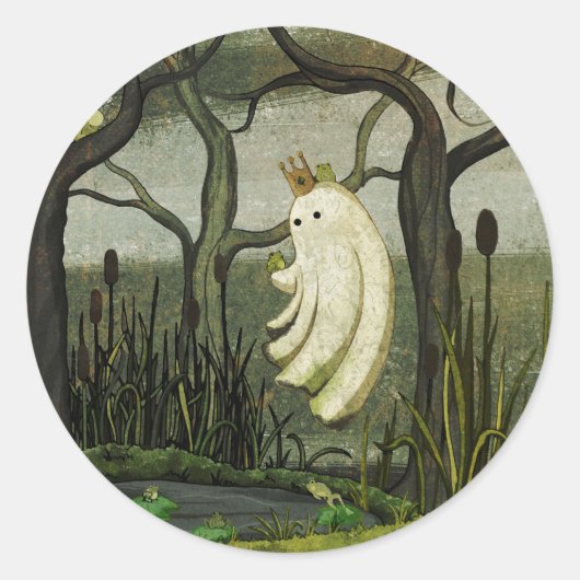 Sticker Rond Prince de grenouille (Devant)