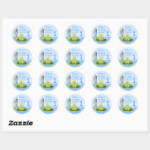 Sticker Rond Prince de grenouille (Feuille)