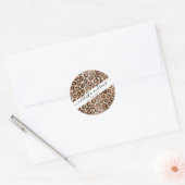 Sticker Rond Prince d'Or noir Brown Leopard (Enveloppe)