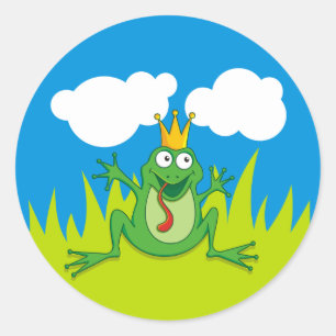Sticker Rond Prince Frog