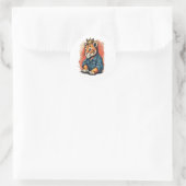 Sticker Rond Prince héritier de Tiger King (Sac)