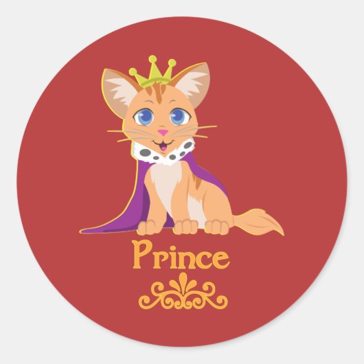 Sticker Rond Prince Kitten (Devant)