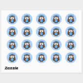 Sticker Rond prince owl (Feuille)