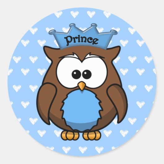 Sticker Rond prince owl (Devant)