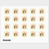 Sticker Rond Princess All About Me 3e Anniversaire Tshirts (Feuille)