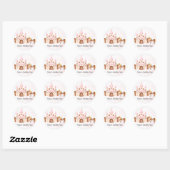 Sticker Rond Princess Castle Horse fête d'anniversaire (Feuille)