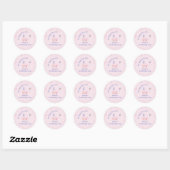Sticker Rond Princess Crown 3rd Birthday Royal Threeness (Feuille)