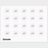 Sticker Rond Princess Crown 4e anniversaire (Feuille)