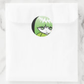 Sticker rond Princess Green Classic (Sac)