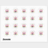 Sticker Rond Princess Pink Castle (Feuille)
