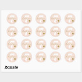 Sticker Rond Princess Pink Girls Anniversaire (Feuille)