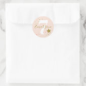 Sticker Rond Princess Pink Girls Anniversaire (Sac)