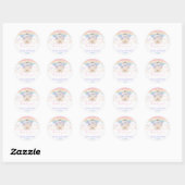Sticker rond Princess Rainbow (Feuille)