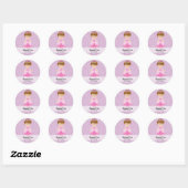 Sticker Rond Princesse (Feuille)