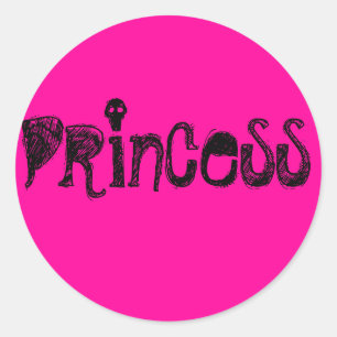 Sticker Rond Princesse