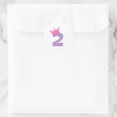 Sticker Rond Princesse 2 avec Couronne (Sac)