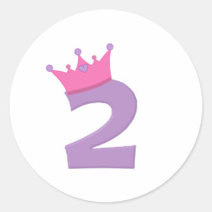 Sticker Rond Princesse 2 avec Couronne