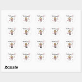 Sticker Rond Princesse 2e anniversaire (Feuille)