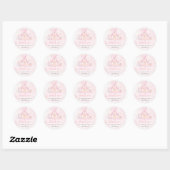 Sticker Rond Princesse 4e fête d'anniversaire (Feuille)
