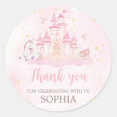 Sticker Rond Princesse 4e fête d'anniversaire (Devant)