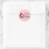 Sticker Rond Princesse Âge 3 (Sac)