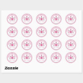 Sticker Rond Princesse Anniversaire Fête Favoriser Balise Stick (Feuille)