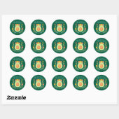 Sticker Rond Princesse Avocado (Feuille)